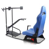 GTR Simulator - GTR Simulator GTSF Model Racing Simulator with Gear Shifter & Steering Mounts, Monitor Mount and Real Racing Seat Alpine White with Red Stripes - Image 34