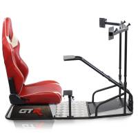 GTR Simulator - GTR Simulator GTSF Model Racing Simulator with Gear Shifter & Steering Mounts, Monitor Mount and Real Racing Seat Alpine White with Red Stripes - Image 50