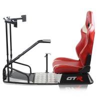 GTR Simulator - GTR Simulator GTSF Model Racing Simulator with Gear Shifter & Steering Mounts, Monitor Mount and Real Racing Seat Alpine White with Red Stripes - Image 58