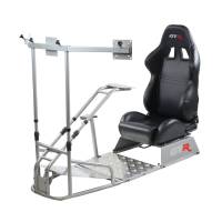 GTR Simulator - GTR Simulator GTSF Model Racing Simulator with Gear Shifter & Steering Mounts, Monitor Mount and Real Racing Seat Alpine White with Red Stripes - Image 90