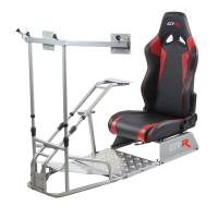 GTR Simulator - GTR Simulator GTSF Model Racing Simulator with Gear Shifter & Steering Mounts, Monitor Mount and Real Racing Seat Alpine White with Red Stripes - Image 104