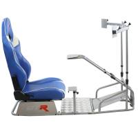 GTR Simulator - GTR Simulator GTSF Model Racing Simulator with Gear Shifter & Steering Mounts, Monitor Mount and Real Racing Seat Alpine White with Red Stripes - Image 114
