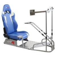 GTR Simulator - GTR Simulator GTSF Model Racing Simulator with Gear Shifter & Steering Mounts, Monitor Mount and Real Racing Seat Alpine White with Red Stripes - Image 125