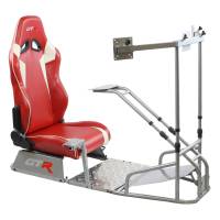 GTR Simulator - GTR Simulator GTSF Model Racing Simulator with Gear Shifter & Steering Mounts, Monitor Mount and Real Racing Seat Alpine White with Red Stripes - Image 140