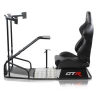 GTR Simulator - GTR Simulator GTSF Model Racing Simulator with Gear Shifter & Steering Mounts, Monitor Mount and Real Racing Seat Blue with White - Image 7