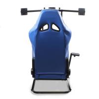 GTR Simulator - GTR Simulator GTSF Model Racing Simulator with Gear Shifter & Steering Mounts, Monitor Mount and Real Racing Seat Blue with White - Image 35