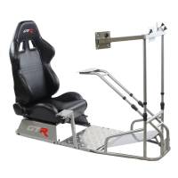 GTR Simulator - GTR Simulator GTSF Model Racing Simulator with Gear Shifter & Steering Mounts, Monitor Mount and Real Racing Seat Blue with White - Image 95