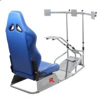 GTR Simulator - GTR Simulator GTSF Model Racing Simulator with Gear Shifter & Steering Mounts, Monitor Mount and Real Racing Seat Blue with White - Image 121