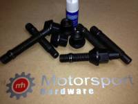 Products - Tire & Wheel - Motorsport Hardware - Motorsports Hardware 90MM Stud Conversion kit with Black Lugs 12x1.50MM