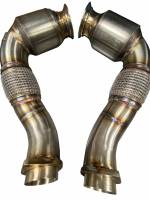 Active Autowerke Signature Catted Downpipes for BMW S63/N63 V8, X5 M, X6 M, X5, X6, 550I, 650I 11-041