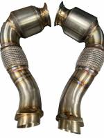 Active Autowerke - Active Autowerke Signature Catted Downpipes for BMW S63/N63 V8, X5 M, X6 M, X5, X6, 550I, 650I 11-041 - Image 1