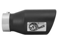 aFe - aFe Power Gas Exhaust Tip Black- 3 in In x 4.5 out X 9 in Long Bolt On (Black) - Image 2