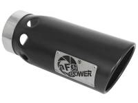 aFe - aFe Power Intercooled Tip Stainless Steel - Black 4in In x 5in Out x 12in L Bolt-On - Image 1