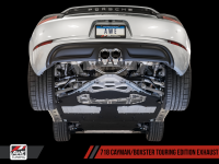 AWE Tuning - AWE Tuning Porsche 718 Boxster / Cayman Touring Edition Exhaust - Chrome Silver Tips - Image 3