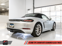 AWE Tuning - AWE Tuning Porsche 718 Boxster / Cayman SwitchPath Exhaust (PSE Only) - Diamond Black Tips - Image 4