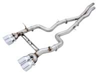 AWE Tuning - AWE Tuning BMW F8X M3/M4 Track Edition Catback Exhaust - Chrome Silver Tips - Image 2