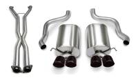 Corsa Performance 2.5in. Cat-Back Dual Rear Exit with Twin 3.5in. Black PVD Pro-Series Tips 14169CB6BLK