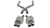 Corsa Performance - Corsa Performance 3.0in. Axle-Back+X-Pipe Dual Rear Exit with Twin 4.0in. Polished Pro-Series Tips 14323 - Image 1