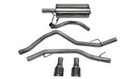 Corsa Performance 3.0in. Cat-Back Dual Rear Exit with Single 4.5in. Polished Pro-Series Tips 14405