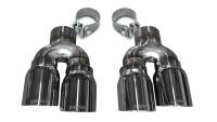 Corsa Performance Twin 4.0in. Polished Pro-Series Tip Kit (Clamps Included) 14479