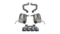 Corsa Performance 2.75in. Axle-Back Dual Rear Exit with Quad 4.5in. Polished Pro-Series Tips 14766