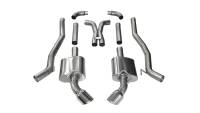 Corsa Performance 3.0in. Cat-Back Dual Rear Exit with Single 4.5in. Polished Pro-Series Tips 14968