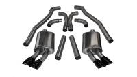Corsa Performance 3.0in. Cat-Back Dual Rear Exit with Twin 4.0in. Black PVD Pro-Series Tips 14971BLK