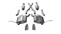 Corsa Performance - Corsa Performance 2.5in. Cat-Back Dual Rear Exit with Single 4.5in. Polished Pro-Series Tips 14980 - Image 1