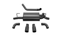 Corsa Performance 2.5in. Axle-Back Dual Rear Exit with Single 3.5in. Straight Cut Tips (Full System Powder Coat Black) 21014BLK