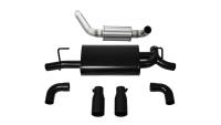 Corsa Performance 2.5in. Axle-Back Dual Rear Exit with Single 3.5in. Straight Cut Tips (Full System Powder Coat Black) 21016BLK
