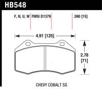 Hawk Performance DTC-30 Disc Brake Pad HB548W.510