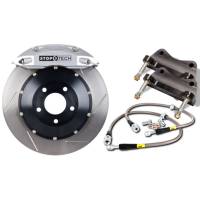 StopTech Big Brake Kit; Silver Caliper; Drilled Two-Piece Rotor; Rear