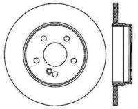StopTech Sport Slotted Brake Rotor; Rear Right