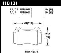 Hawk Performance Blue 9012 Disc Brake Pad -HB181E.660