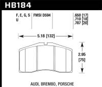 Hawk Performance Blue 9012 Disc Brake Pad - HB184E.710