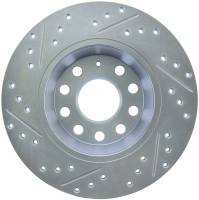 StopTech Select Sport Drilled and Slotted Brake Rotor; Rear Left