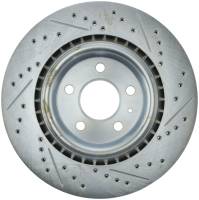 StopTech Select Sport Drilled and Slotted Brake Rotor; Rear Right