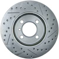 StopTech Select Sport Drilled and Slotted Brake Rotor; Front Right
