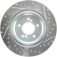 StopTech Select Sport Drilled and Slotted Brake Rotor; Rear Right