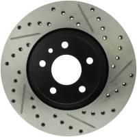 StopTech Sport Drilled/Slotted Brake Rotor; Front Left