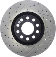 StopTech Sport Drilled/Slotted Brake Rotor; Front Right