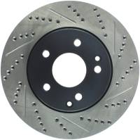 StopTech Sport Drilled/Slotted Brake Rotor; Front Left