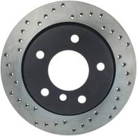 StopTech Sport Cross Drilled Brake Rotor; Rear Right