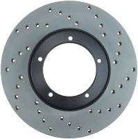 StopTech Sport Cross Drilled Brake Rotor; Front Left
