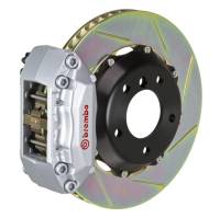 Brembo 00-05 IS300 Front GT BBK 4 Piston Cast 2pc 328x28 2pc Rotor Slotted Type-1-Silver - 1A2.6008A3
