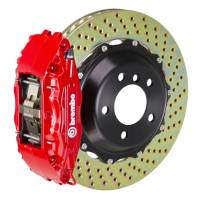 Brembo 00-02 Expedition 2WD Fr GT BBK 4Pis Cast 2pc 355x32 2pc Rotor Drilled-Red - 1B1.8018A2