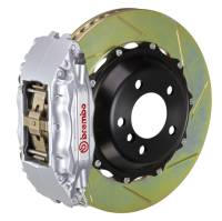 Brembo 00-02 S4 Caliper Fr GT BBK 4Pis Cast 2pc 355x32 2pc Rotor Slotted Type1-Silver - 1B2.8002A3