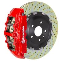 Brembo 00-06 Suburban Front GT BBK 8 Piston Cast 380x34 2pc Rotor Drilled-Red - 1G1.9001A2