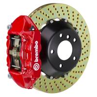 Brembo 00-02 S4/02-05 A4/06-08 A4 Front GT BBK 4 Piston Cast 365x29 2pc Rotor Drilled-Red - 1P1.8507A2