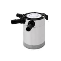 Mishimoto Compact Baffled Oil Catch Can - 3-Port - Polished - MMBCC-CBTHR-P